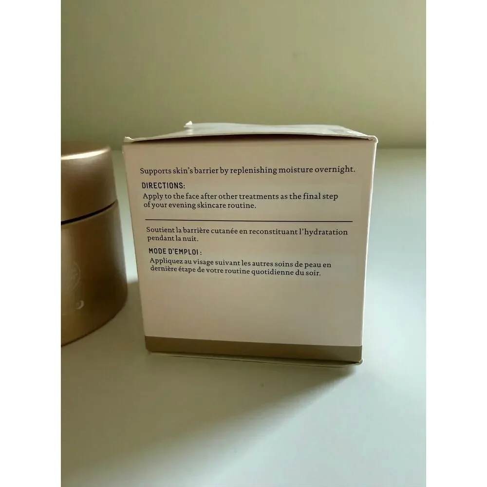 $74 Biossance Squalane + Ectoin Overnight Rescue Moisturizer 2 oz New